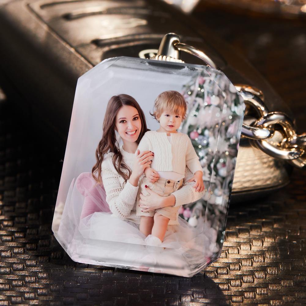 Custom Photo Keychain Crystal Keychains Romantic Gifts