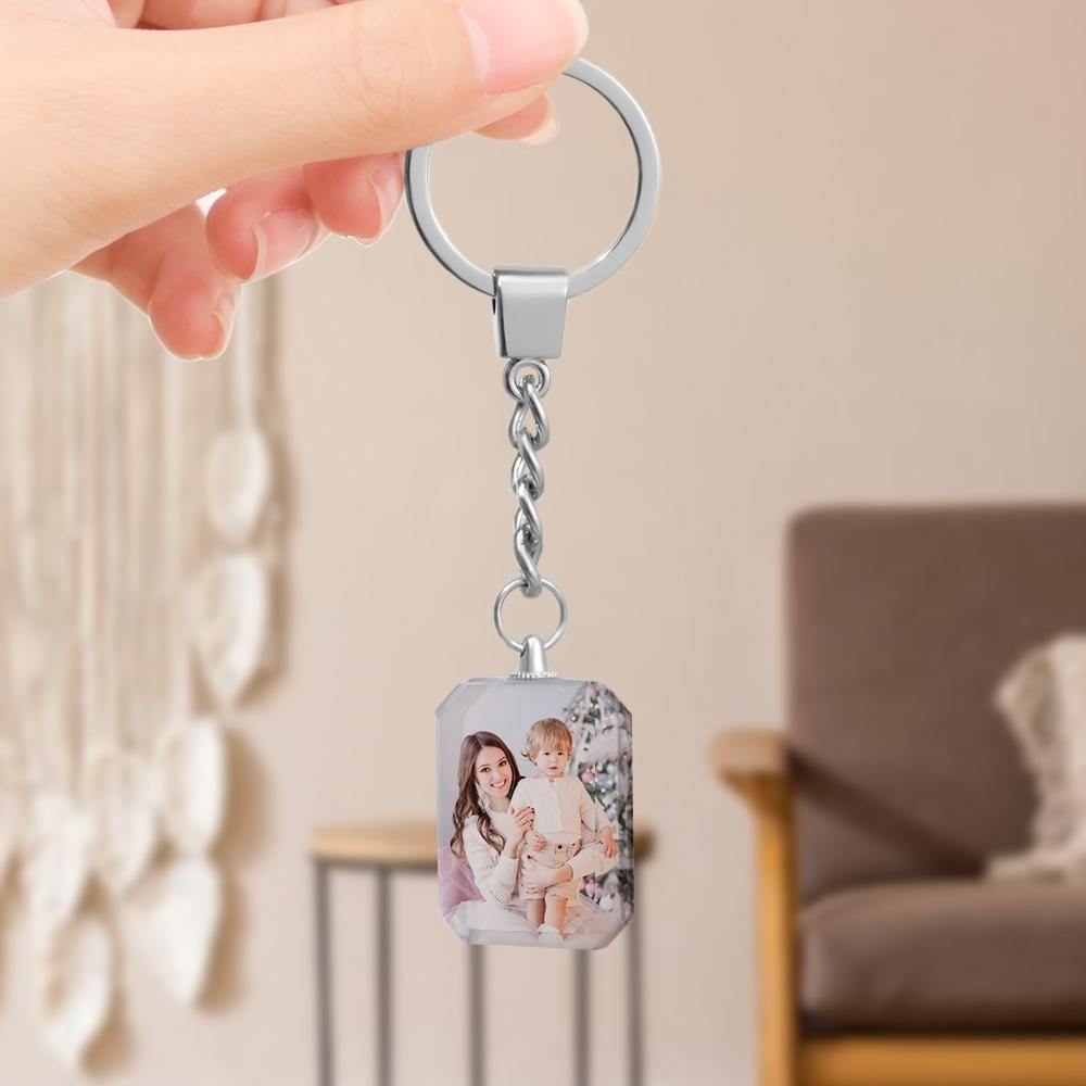 Custom Photo Keychain Crystal Keychains Romantic Gifts