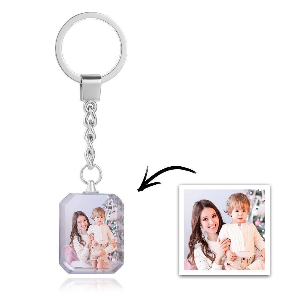 Custom Photo Keychain Crystal Keychains Romantic Gifts