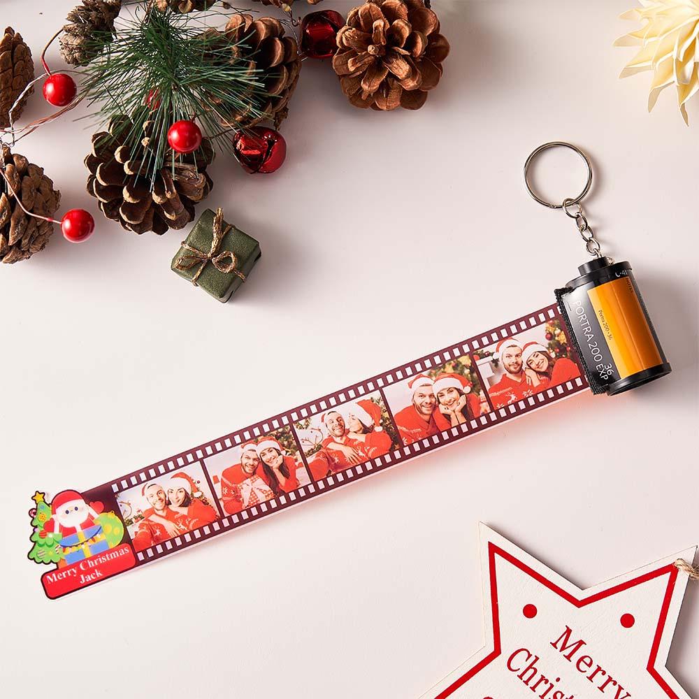 Custom Photo Film Roll Keychain with Pictures Camera Keychain Christmas Day Gift