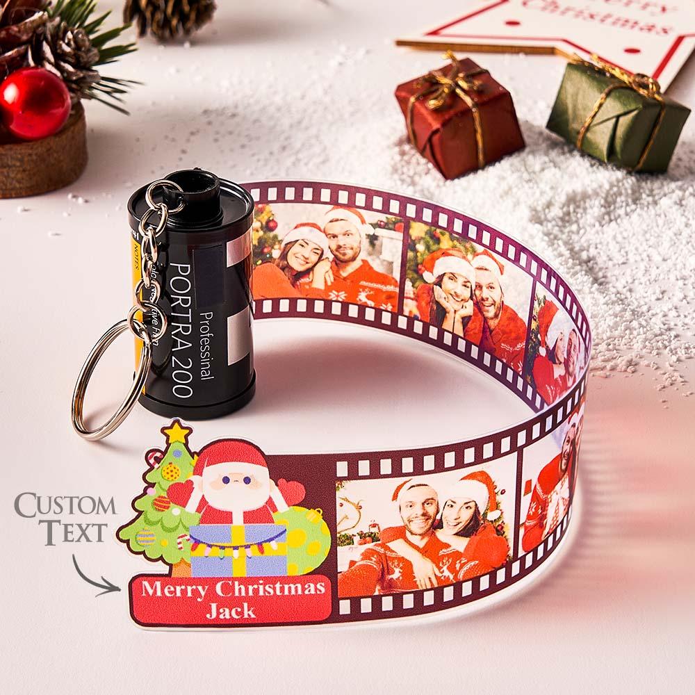 Custom Photo Film Roll Keychain with Pictures Camera Keychain Christmas Day Gift