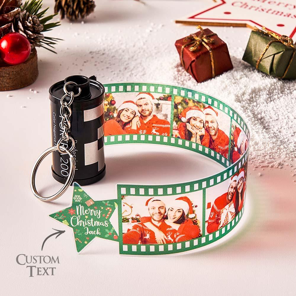 Custom Photo Film Roll Keychain with Pictures Camera Keychain Christmas Day Gift