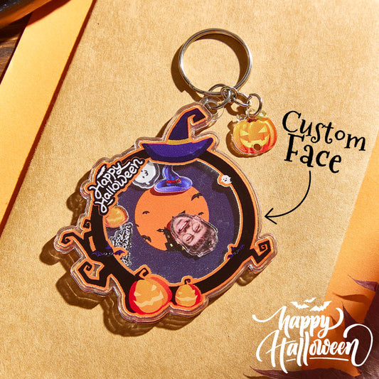 Personalized Hallowmas Keychain with Face Funny Keychain for Hallowmas Gifts