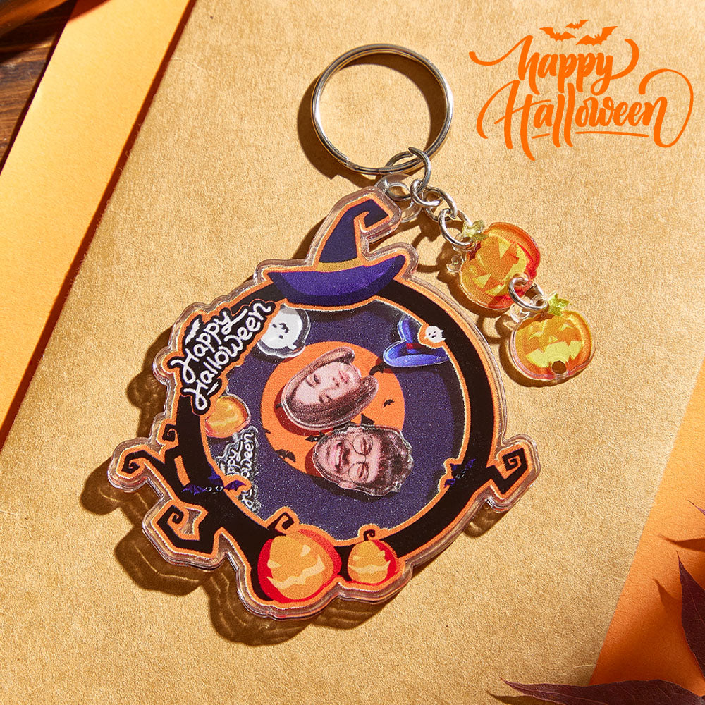 Personalized Hallowmas Keychain with Face Funny Keychain for Hallowmas Gifts