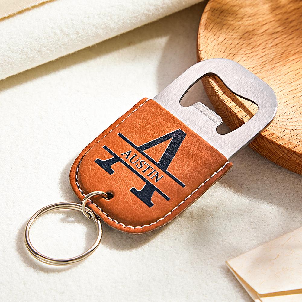 Custom Engraved Keychain Bottle Opener Simple Gifts