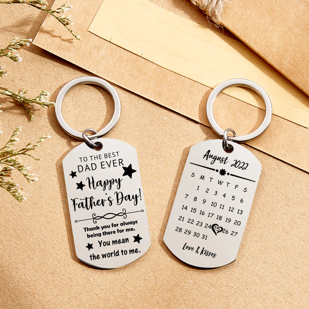 Custom Keychain Anniversary Keychain Calendar Gifts For Dad