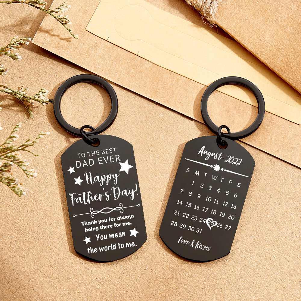 Custom Keychain Anniversary Keychain Calendar Gifts For Dad