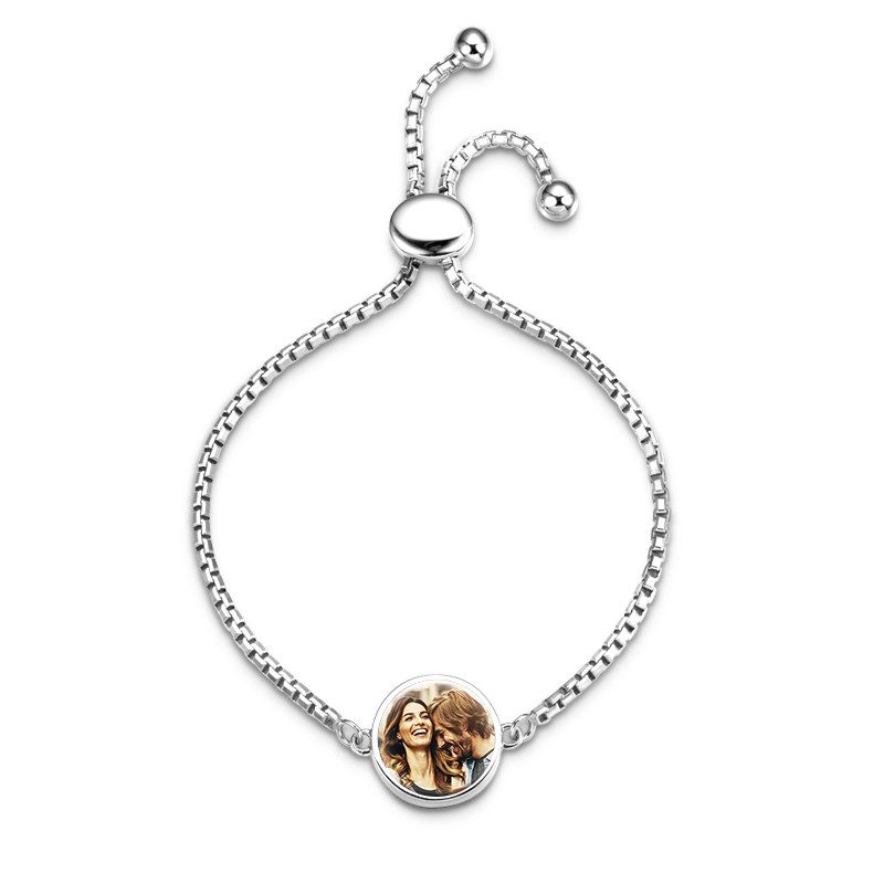 Personalized Circle Photo Bracelet	for Women