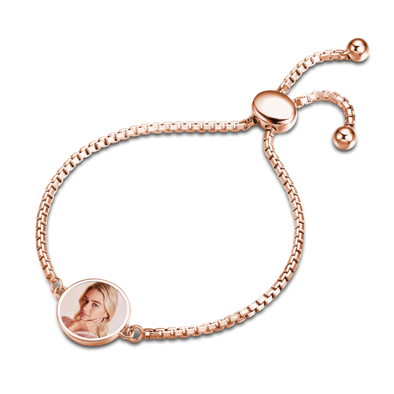 Personalized Circle Photo Bracelet	for Women