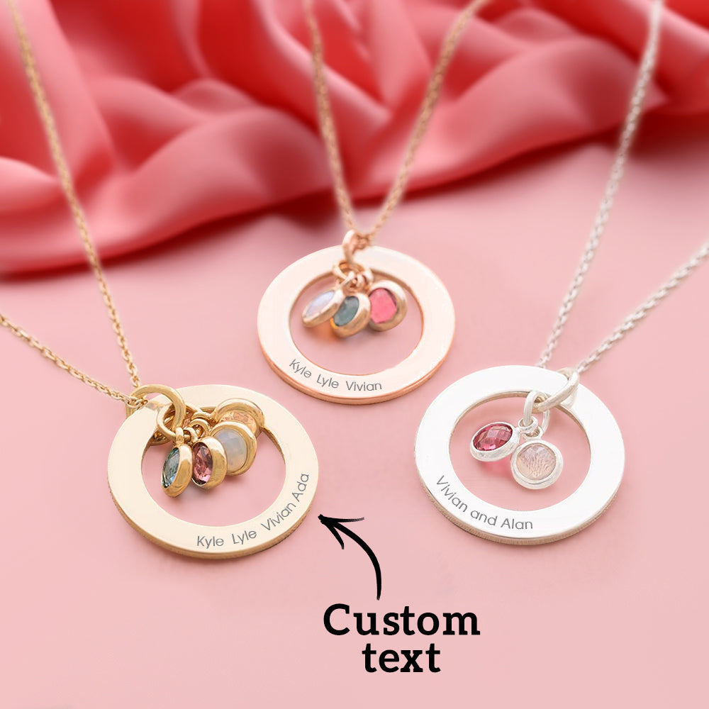 Personalized Birthstone Necklace Custom Necklace Gift for Her