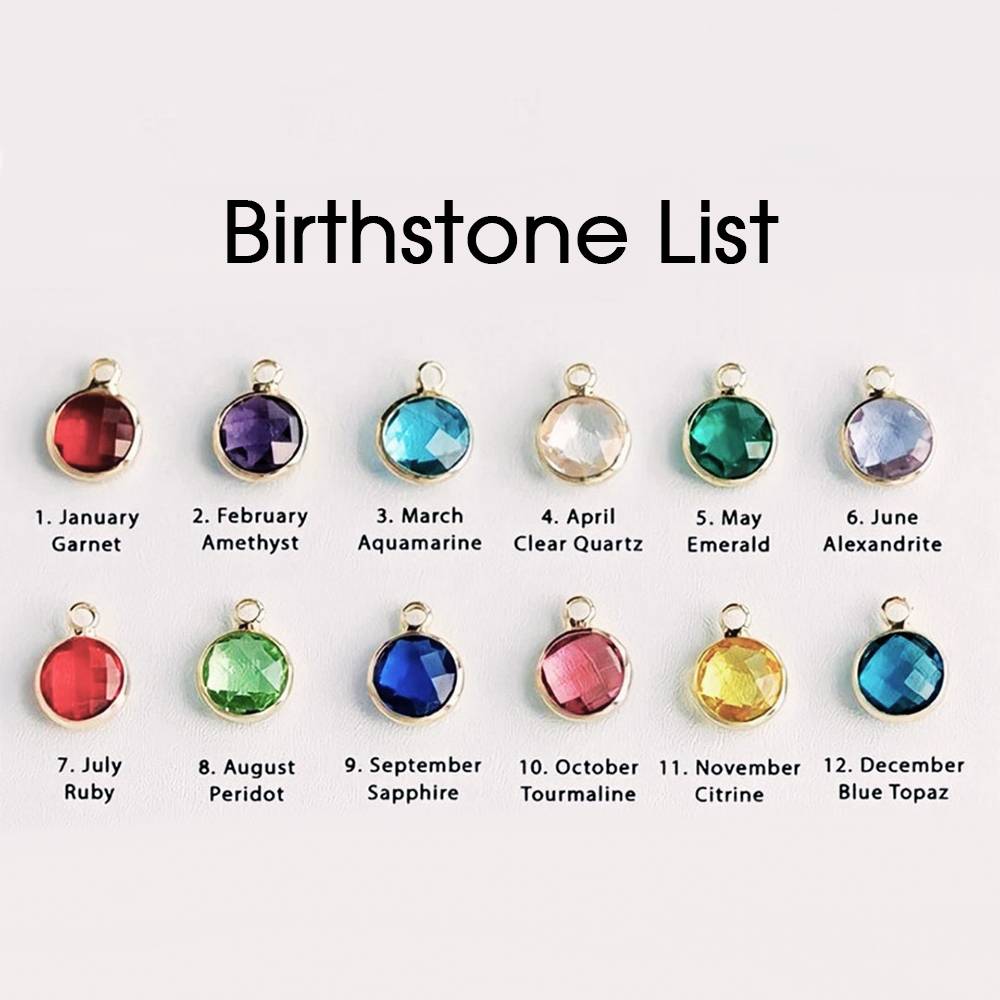 Personalized Birthstone Necklace Custom Necklace Gift for Her