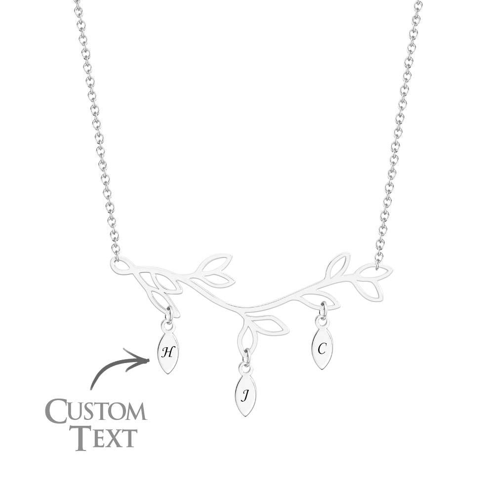 Custom Engraved Necklace Tree Optional Quantity Pendant Trendy Wedding Gifts For Her