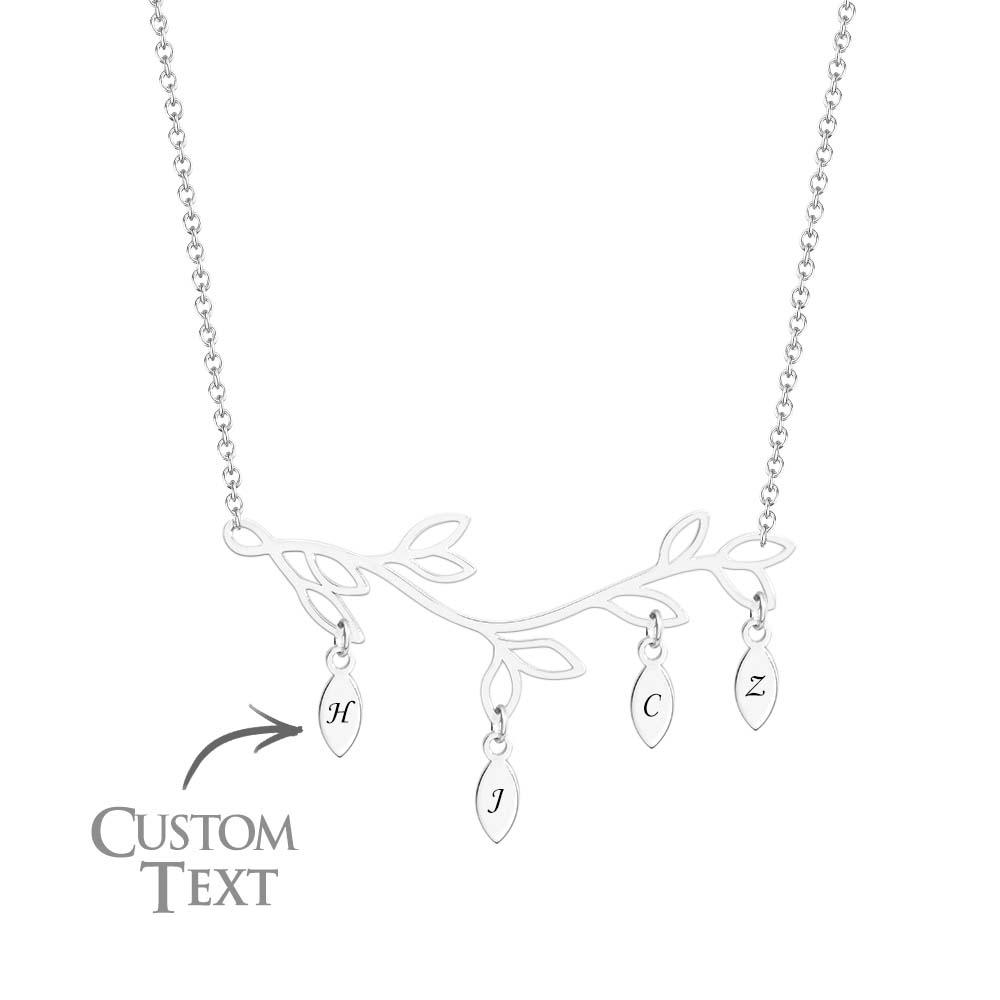 Custom Engraved Necklace Tree Optional Quantity Pendant Trendy Wedding Gifts For Her