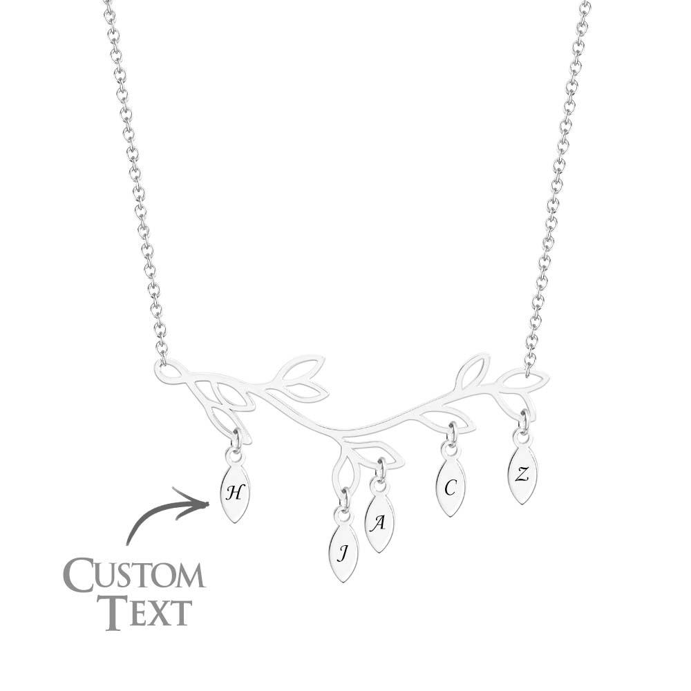 Custom Engraved Necklace Tree Optional Quantity Pendant Trendy Wedding Gifts For Her