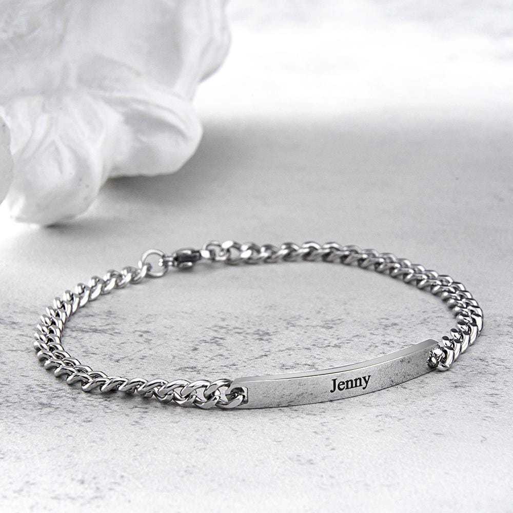 Custom Engraved Bracelet Set Personalized Fashion Bracelet For Couples