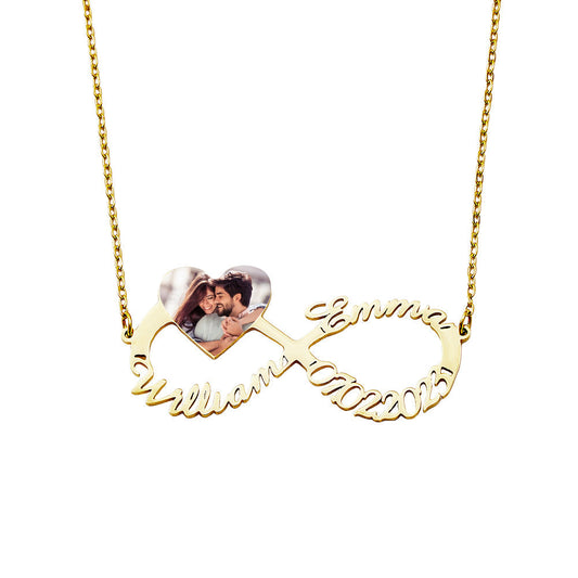 Personalized Name Necklace Custom Infinity Necklace Anniversary Wedding Gift for Her