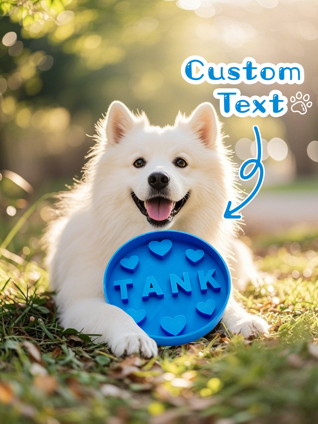 Personalized Fun Slow Feeder Dog Bowl with 3D Printing Name for Pet Lover