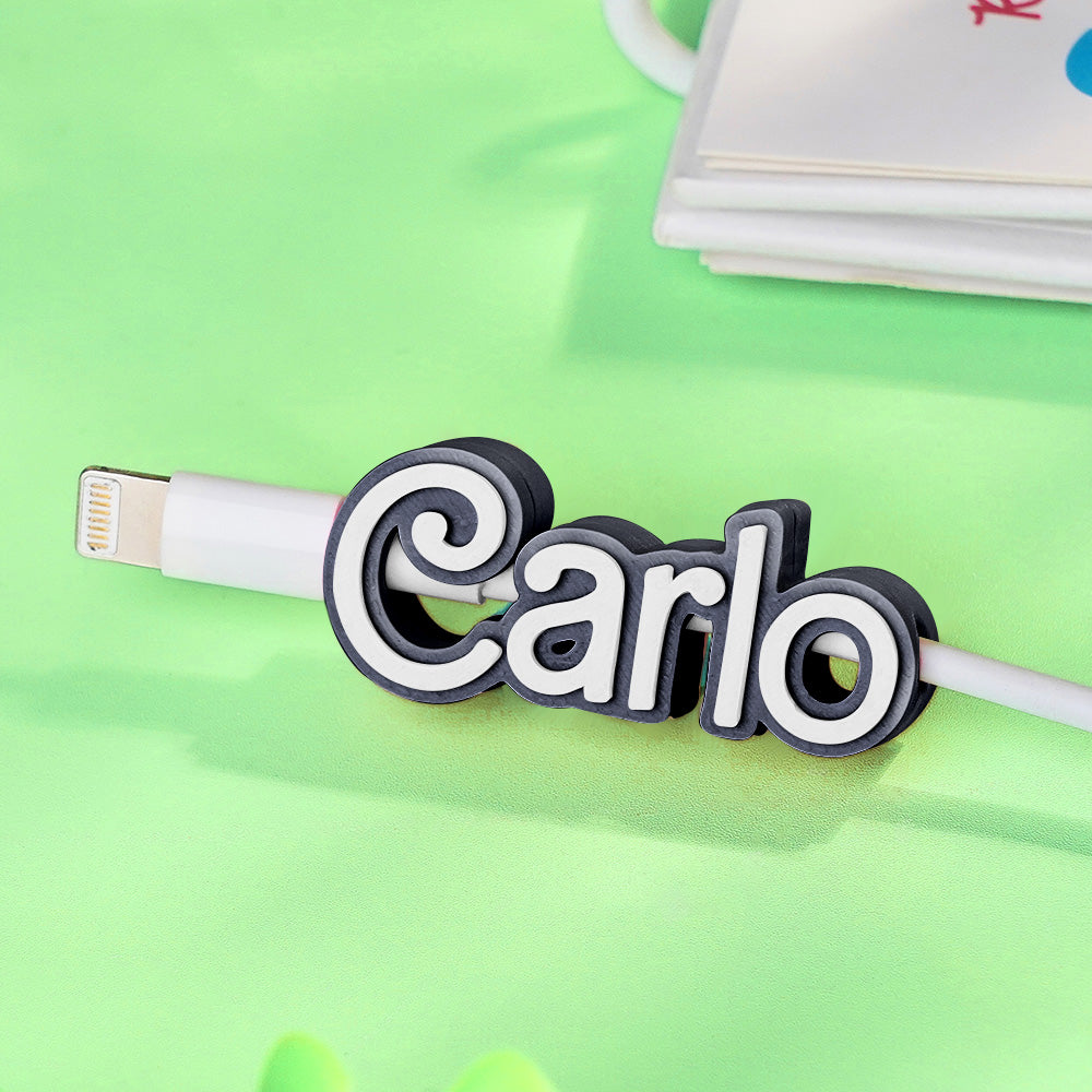 Personalized 3D Print Name Cable Holder Gift for Friend Family Mobile Phone Accessory