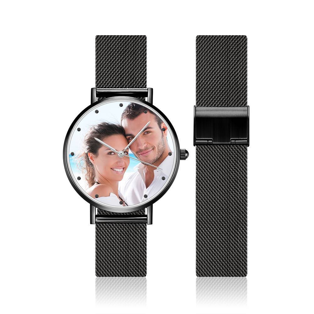 Custom Engraved Alloy Strap Unisex Photo Watch 36mm/40mm