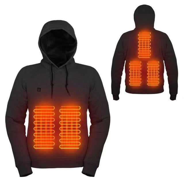 Stay Warm and Cozy with our Heated Hoodie for Men Women - Electric Unisex Heating Sweatshirt