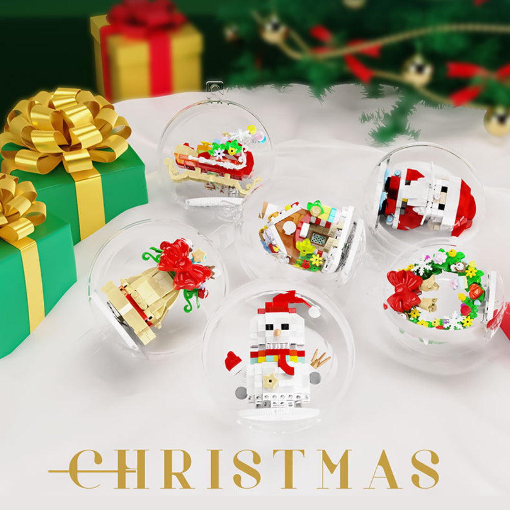 Christmas Building Block Ornament Christmas Block Balls Gift for Kids