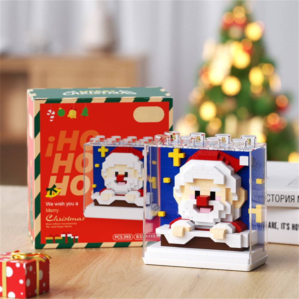 Christmas Building Block Toys with Cover Christmas Block Toys Gift for Kids