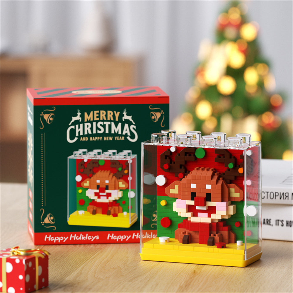 Christmas Building Block Toys with Cover Christmas Block Toys Gift for Kids