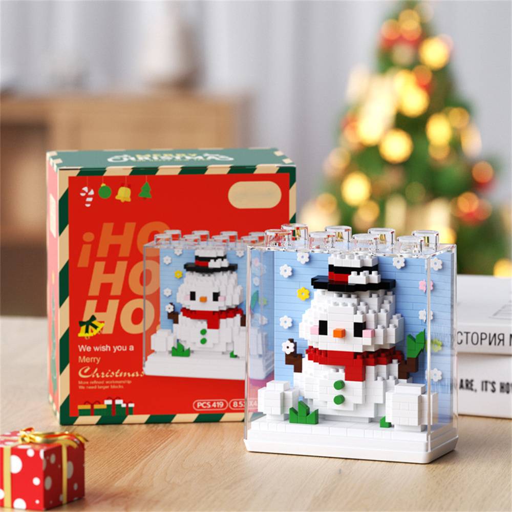 Christmas Building Block Toys with Cover Christmas Block Toys Gift for Kids