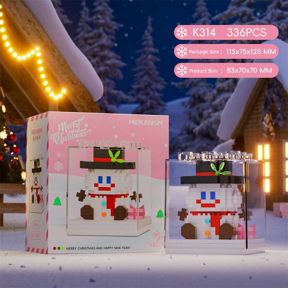 Christmas Building Block Toys with Cover Christmas Block Toys Gift for Kids