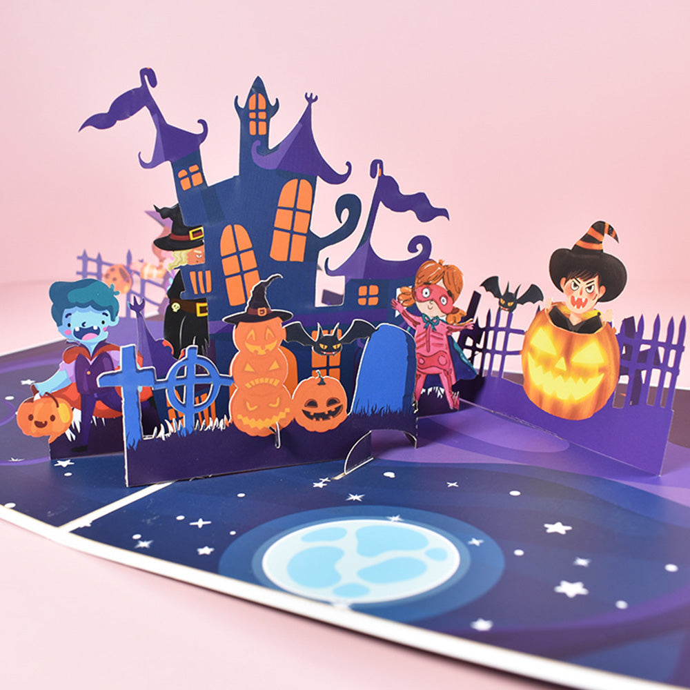 Halloween 3D Pop Up Card Horror Castle Pop Up Greeting Card