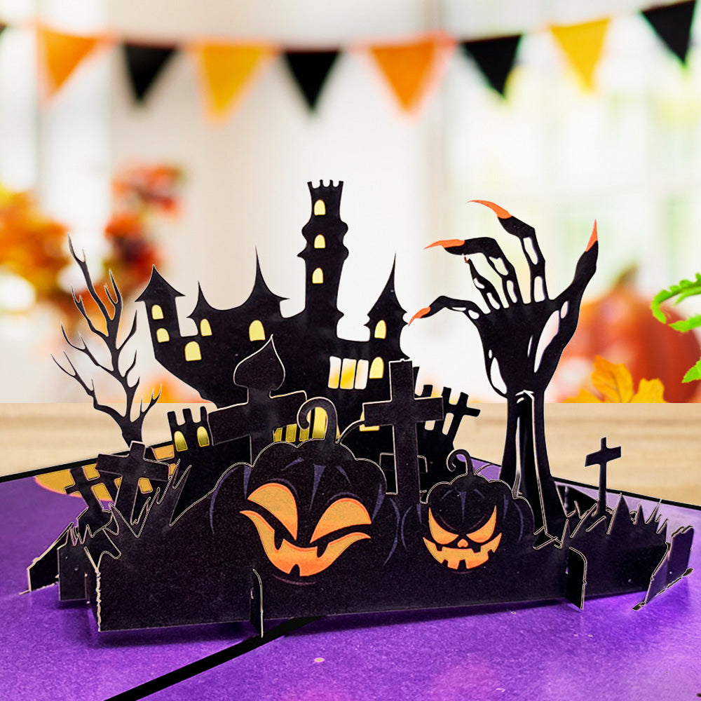 Halloween 3D Pop Up Card Haunted House Pop Up Greeting Card