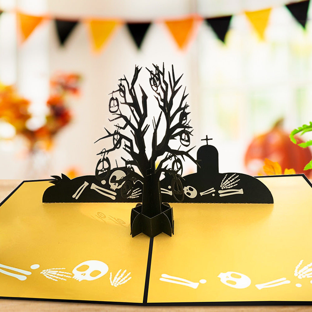 Halloween 3D Pop Up Card Skull Tree Pop Up Greeting Card