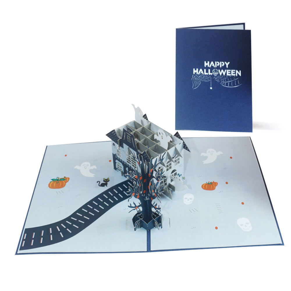 Halloween 3D Pop Up Card Ghost House Pop Up Greeting Card