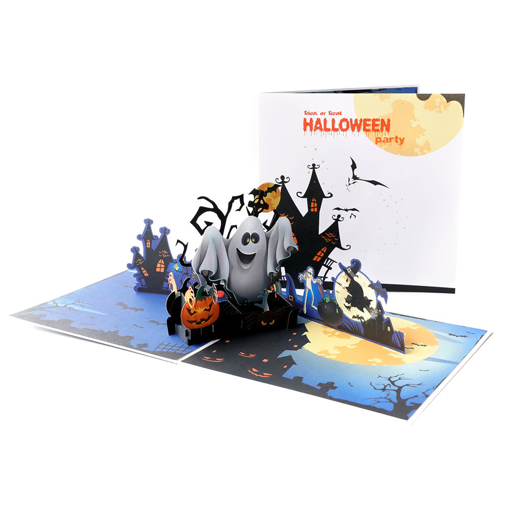 Halloween 3D Pop Up Card Ghost Pumpkin Pop Up Greeting Card