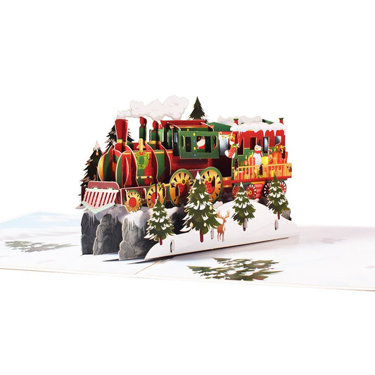 Christmas 3D Pop Up Card Christmas Train Pop Up Greeting Card