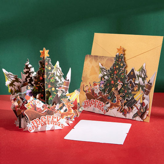 Christmas 3D Pop Up Card Christmas Party Pop Up Greeting Card