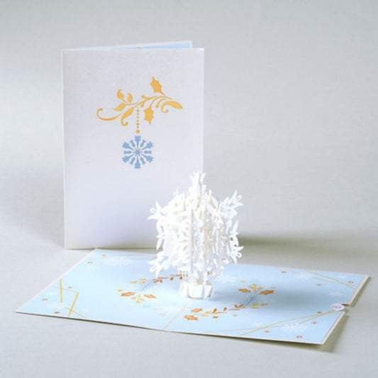 Creative Christmas 3D Pop Up Card Snowflake Pop Up Greeting Card