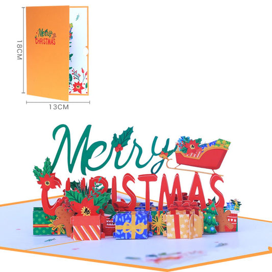 Creative Christmas 3D Pop Up Card Christmas Gift Pop Up Greeting Card