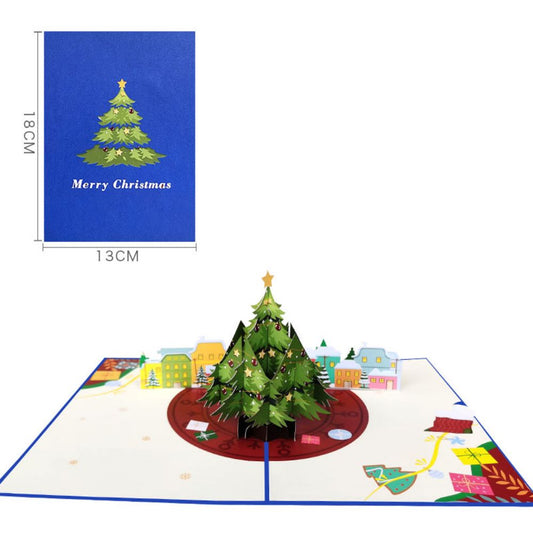 Christmas 3D Pop Up Card Merry Christmas Tree Pop Up Greeting Card