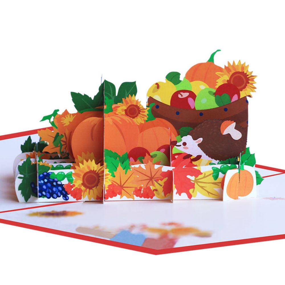 Autumn 3D Pop Up Card Pumpkin Pop Up Greeting Card