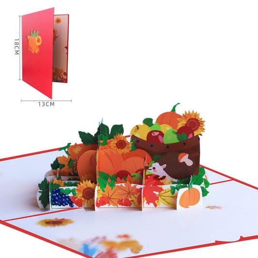 Autumn 3D Pop Up Card Pumpkin Pop Up Greeting Card