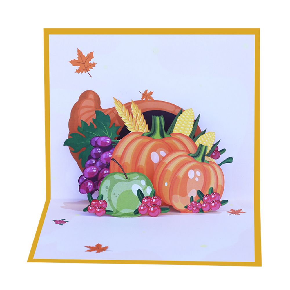 Thanksgiving Pumpkin 3D Pop Up Greeting Card