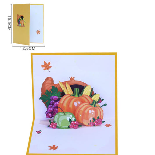 Thanksgiving Pumpkin 3D Pop Up Greeting Card