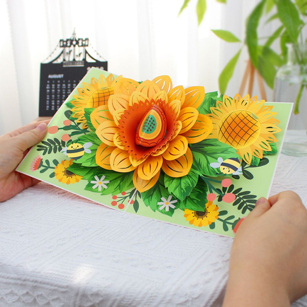 Blooming Sunflower 3D Pop Up Greeting Card