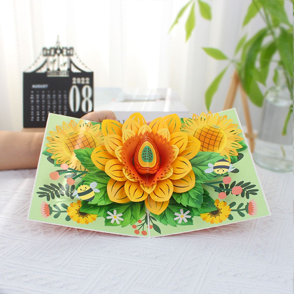 Blooming Sunflower 3D Pop Up Greeting Card