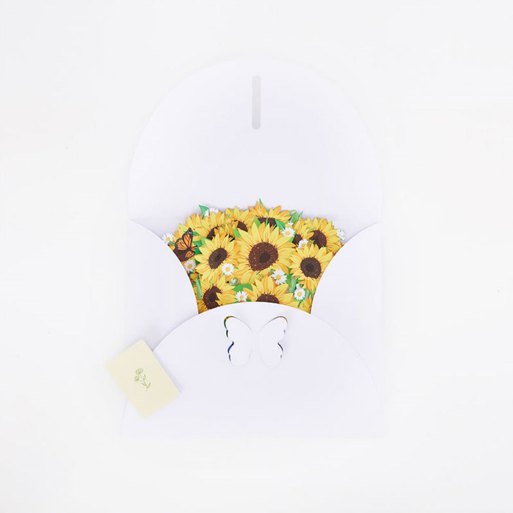 3D Creative Sunflower Bouquet Pop Up Greeting Card