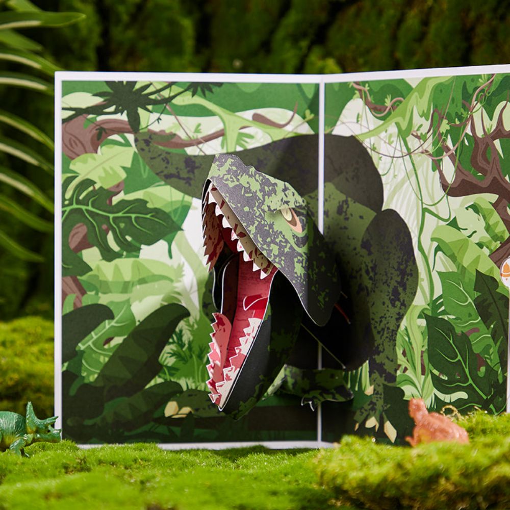 Giganotosaurus Dinosaur 3D Pop Up Greeting Card