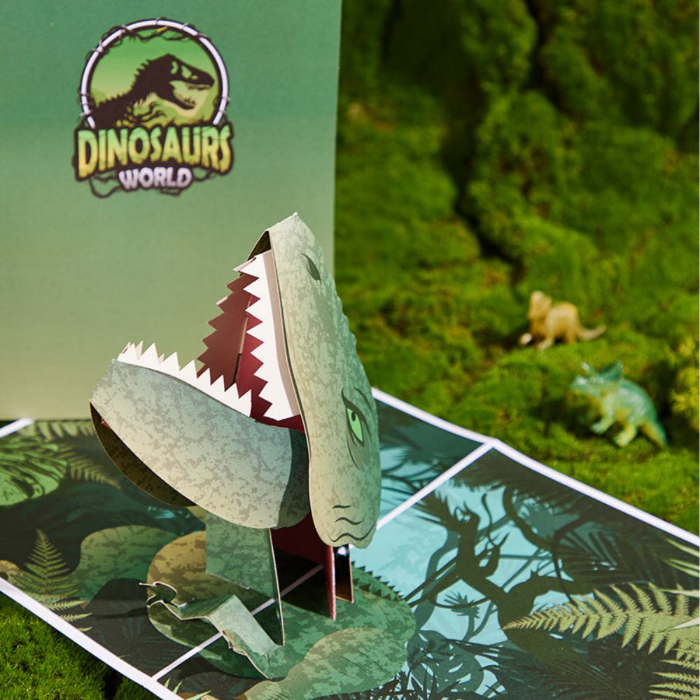 Tyrannosaurus Rex Dinosaur 3D Pop Up Greeting Card