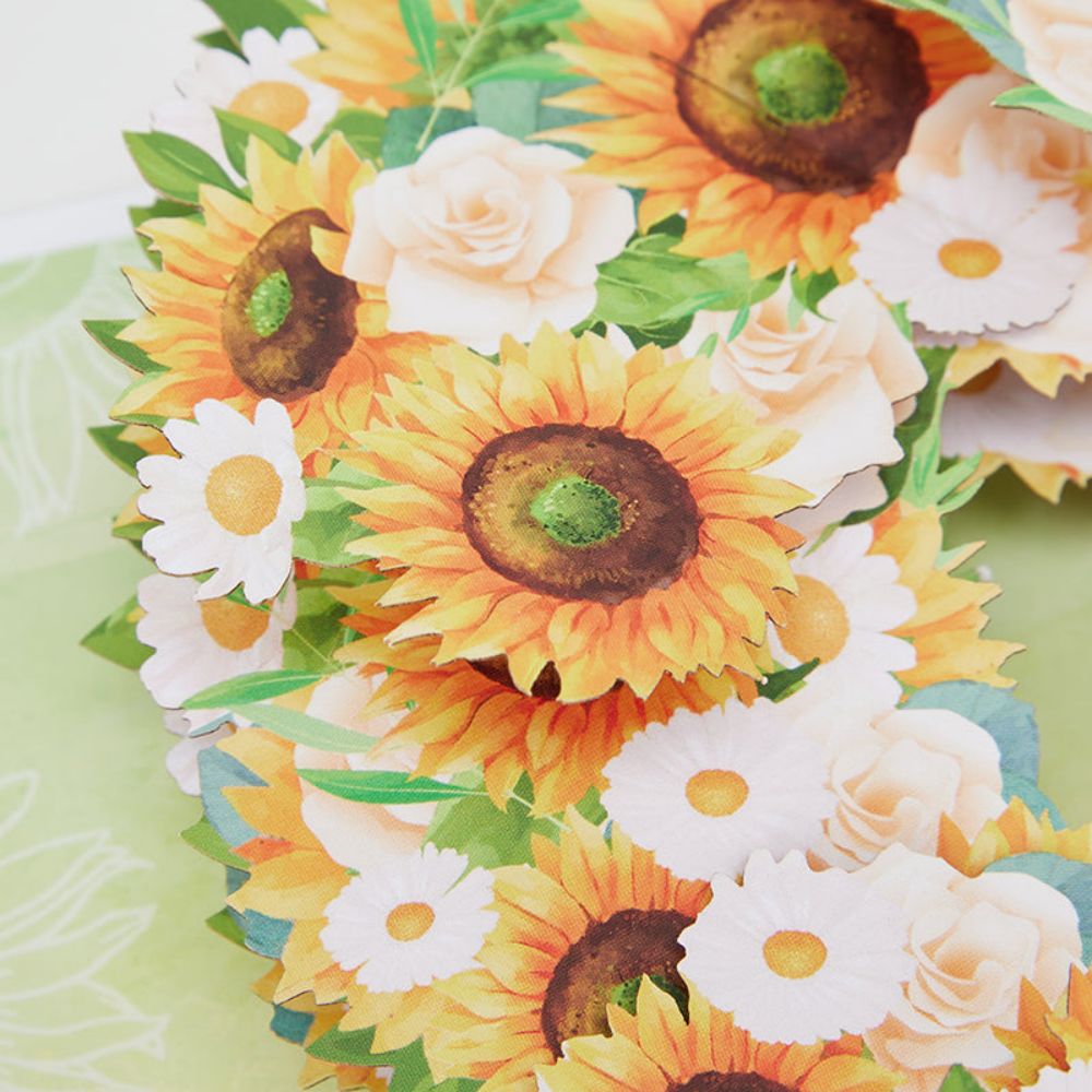 Sunflower Heart 3D Pop Up Greeting Card