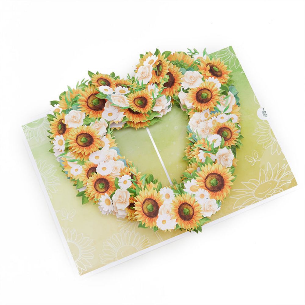 Sunflower Heart 3D Pop Up Greeting Card